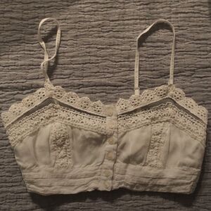 🪡White laced bralette. Great condition, used once